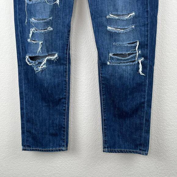 Paige Low Rise Distressed Jimmy Jimmy Skinny Ankle Medium Wash Blue Jeans 27 USA - Picture 6 of 13